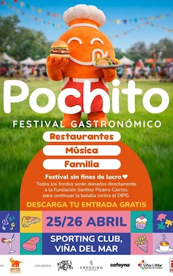 Afiche Pochito: Festival Gastronómico en Viña del Mar